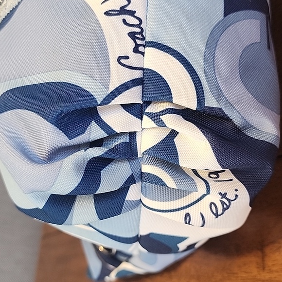 Coach Poppy Signature Blue Denim Zip Top Tote - Picture 6 of 16